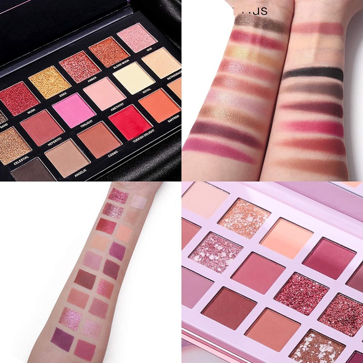 HUDA GIRL Beauty Rose Gold Remastered + Nude Edition Eyeshadow Palette Combo Kit - 36 Matte and Shimmer Finishes, Includes Black Eyeshadow - Complete Eye Shadow Palette Set - Image 2