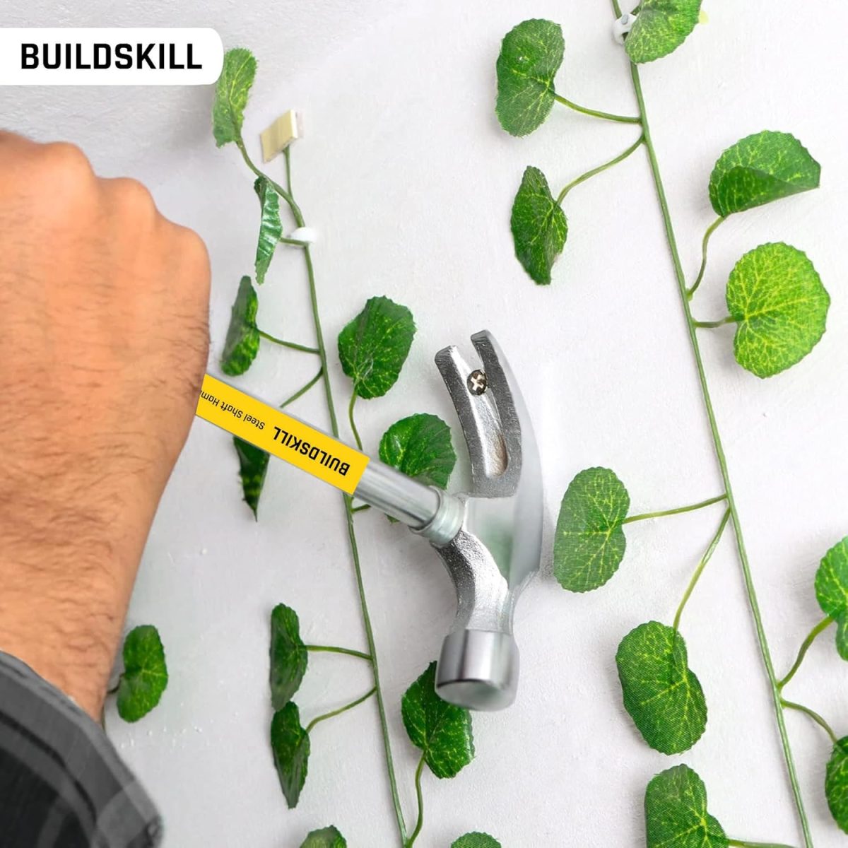 Buildskill Steel Shaft Hammer 8 Oz - Forged Steel Head for Superior Strength & Durability - Carpenter Tools for Wood Work, Home and Professional, 2 in 1 Combination Claw & Flat Head, 400gm (Pack of 1) - Image 5