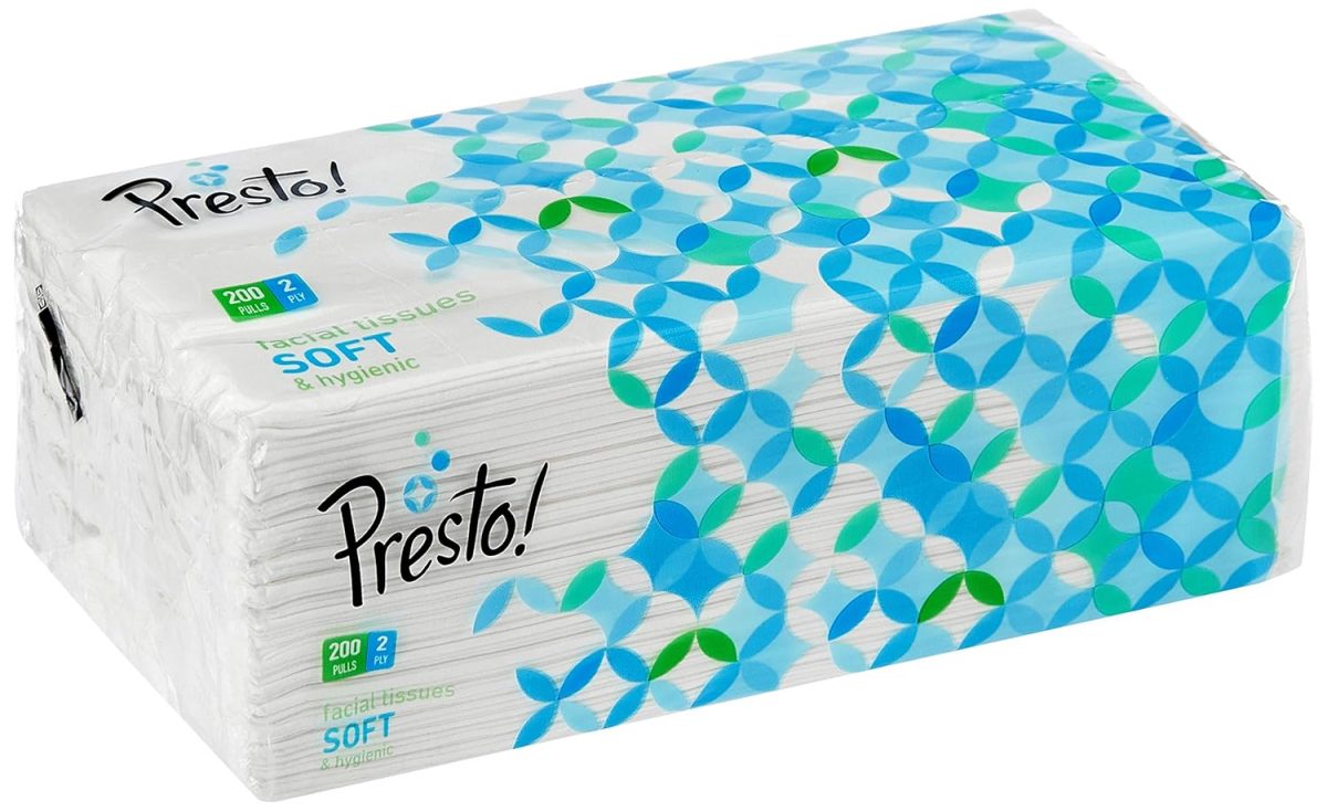 Presto! 2 Ply Facial Tissue Soft Pack - 200 Pulls (Pack of 3) - Image 4