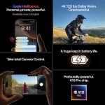 iPhone 16 Pro 128 GB: 5G Mobile Phone with Camera Control, 4K 120 fps Dolby Vision and a Huge Leap in Battery Life. Works with AirPods; Natural Titanium - Image 5