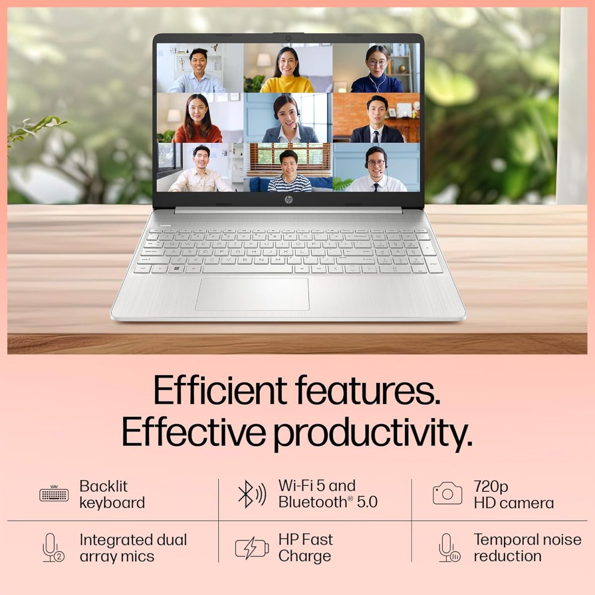HP 15s Core i5 12th Gen (8GB RAM/512GB SSD/FHD/15.6" (39.6 cm)/Windows 11/MS Office/Backlit Keyboard/Silver/1.69 kg) fq5329TU Laptop - Image 5