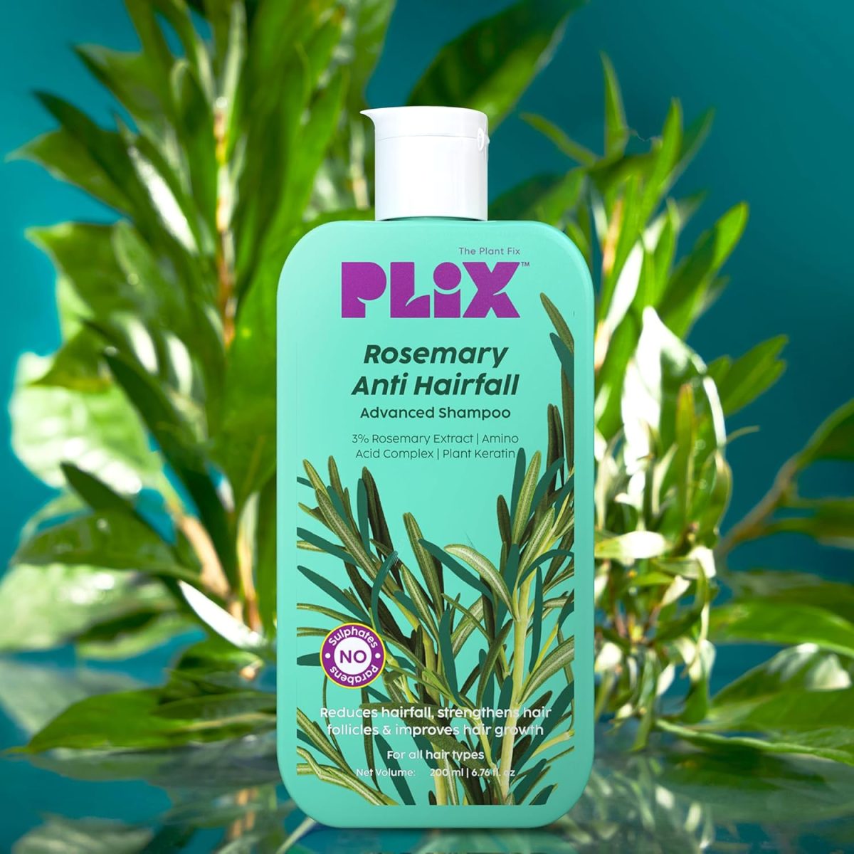 The Plant Fix Plix Rosemary Advanced Anti HairFall Shampoo for Decreases Hair Fall & Breakage - 200 ml | All Hair Types | Men & Women | Sulphate & Paraben Free - Image 8