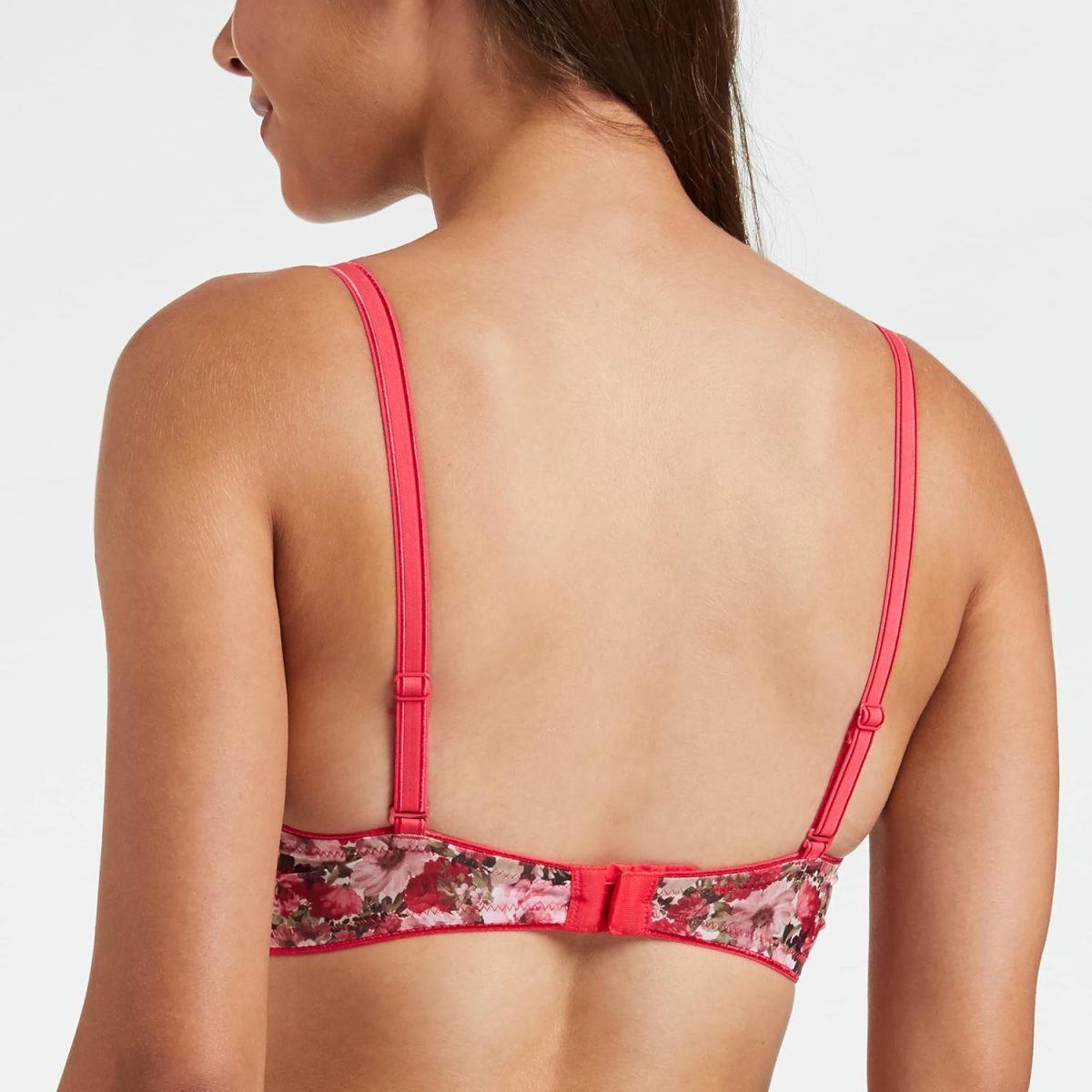 Enamor Women's F065 Polyester Invisible Neckline T-Shirt Bra - Padded Non Wired High Coverage(F065-Gipsy Rose Print-32B) - Image 2