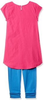 BIBA Girls Cotton Straight Kurta Capri Suit Set - Image 2