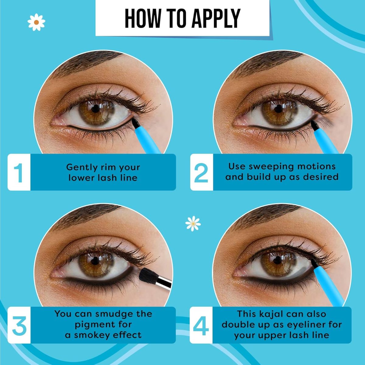 SUGAR POP Longwear Kajal | Vitamin E & Sunflower Seed | Smudge-proof | Long-lasting | Velvet Finish | 0.3gms - 01 Black - Image 3