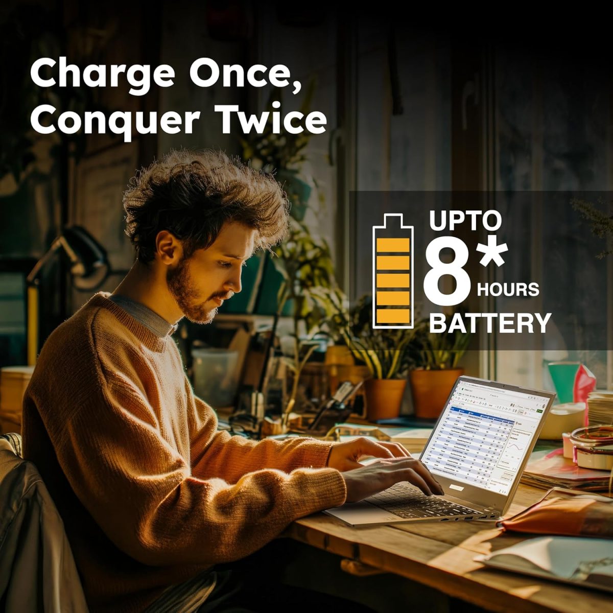 FUTOPIA Ultimus APEX 5 Intel core i5 12th Gen 1235U 8GB RAM 512GB SSD Expandable Upto 2TB 14.1" Full HD IPS Display Win 11 Home Thin & Light 1.53 Kg Silver - Image 7