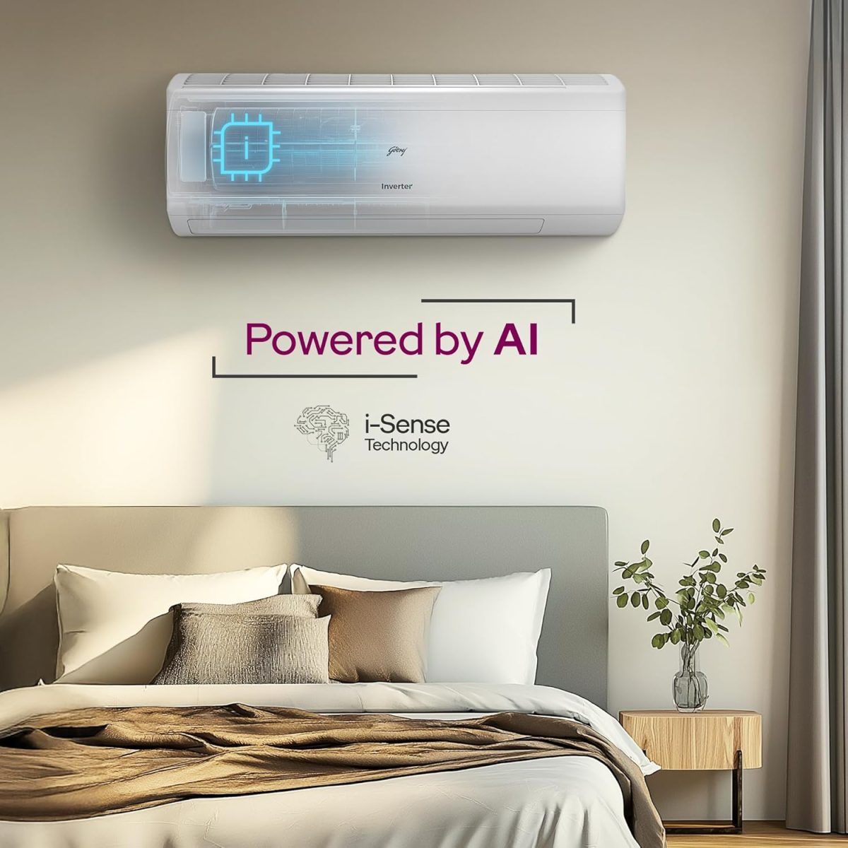Godrej 2 Ton 3 Star, 5 Years Comprehensive Warranty, 5-In-1 Convertible Cooling, Inverter Split AC (Copper, 2025 Model, Heavy duty cooling at 52 °C, AC 2.0T EI 24I3T WZS, White) - Image 3