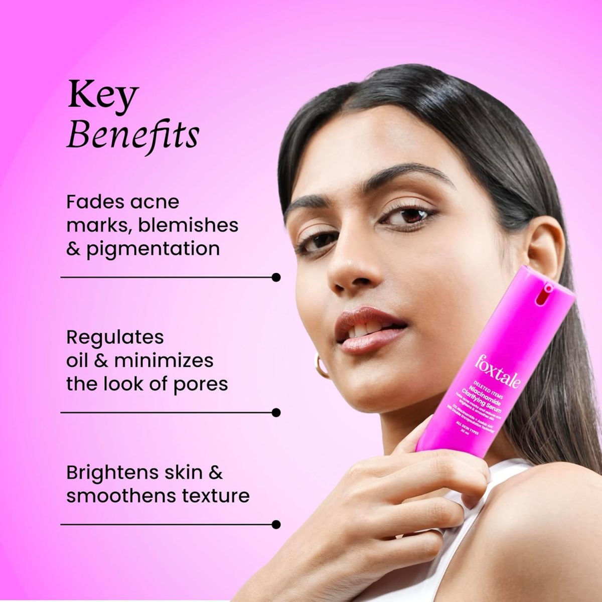 Foxtale 12% Niacinamide Face Serum with Azelaic Acid for Oil Control & Brightening | Reduces Acne, Blemishes & Acne Marks | Brightens & Smoothens Skin | Face Serum for Women & Men | 30 ml - Image 3