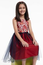 A.T.U.N. (ALL THINGS UBER NICE) Girls Embroidered Skater Knee Length Party Dress for Girls - Image 4