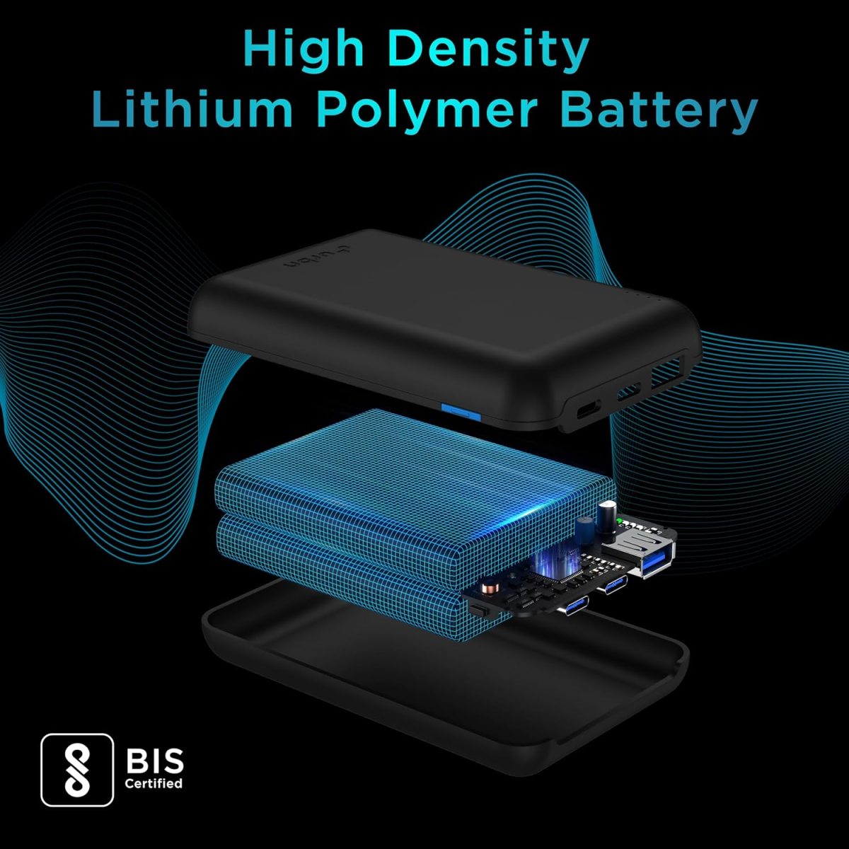 URBN 20000 mAh Premium Edition Nano Power Bank | Two-Way 22.5W Super Fast Charging | Pocket Size| Dual Type C Power Delivery (PD) Output + 1 USB Output for Quick Charge (Black) -USB Type C - Image 5