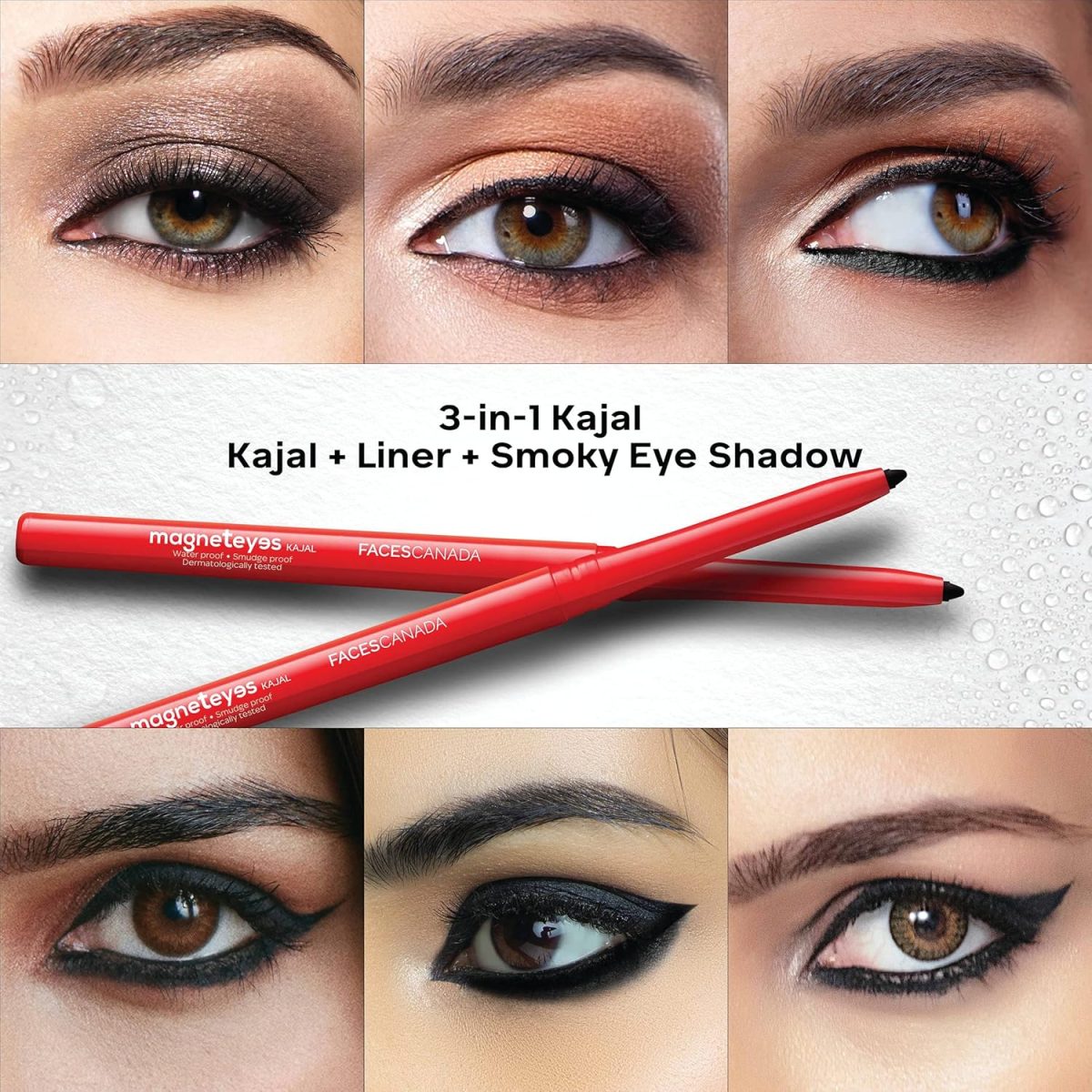 FACESCANADA Magneteyes Kajal 2 In 1 Black, Matte Finish - Image 5