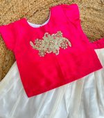 Stanwells Kids Baby Girls Cotton Silk Readymade Lehenga Choli Set | Traditional Embroidered South Indian Pattu Pavadai Ethnic Wear for Girls - Image 3