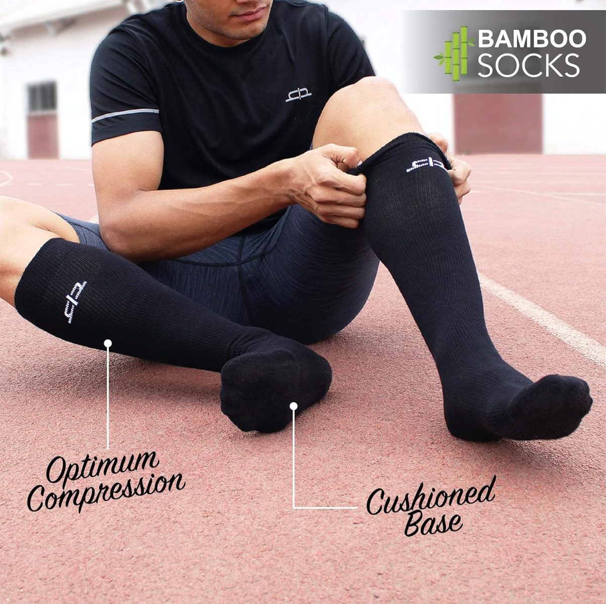 HEELIUM Bamboo Compression Socks & Sleeves For Men & Women | Odour Free & Superior Grip | Running, Cycling, Boosts Blood Circulation & Recovery - Image 3