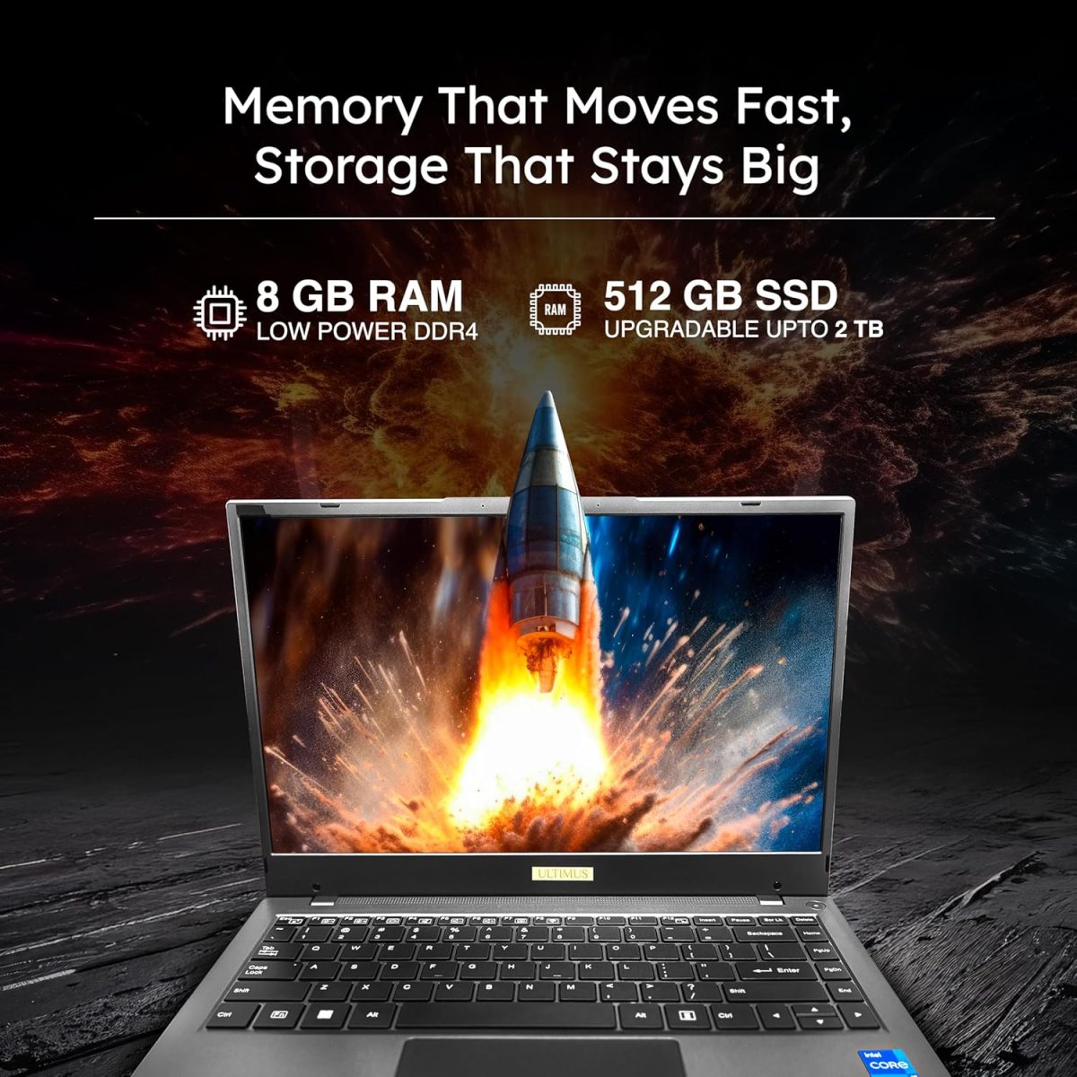 FUTOPIA Ultimus APEX 5 Intel core i5 12th Gen 1235U 8GB RAM 512GB SSD Expandable Upto 2TB 14.1" Full HD IPS Display Win 11 Home Thin & Light 1.53 Kg Silver - Image 3