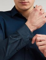 Peter England Men's Everyday Solid Slim Fit Full Sleeve Formal Shirt | Cotton-Rich - Image 5
