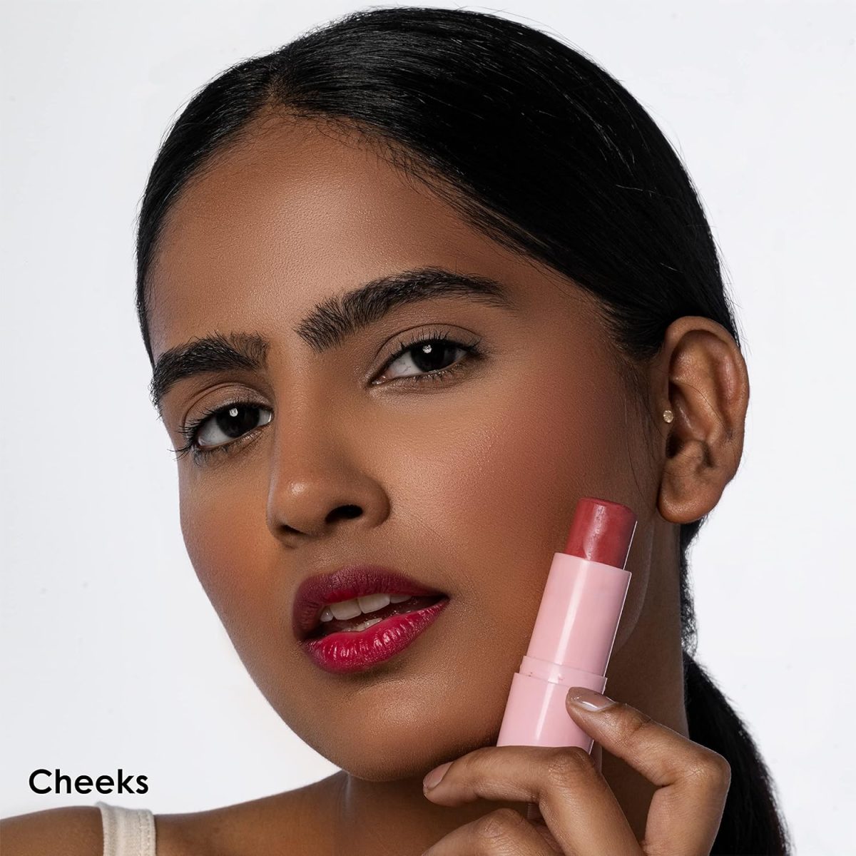 Blue Heaven Kiss & Blush Lip, Cheek & Eye Tint with Avocado Oil & Mango Butter | 3-in-1 blush for face makeup | Rich & Creamy Formula |Easily Blendable | Multipurpose Makeup, Roasted Berry, 8.5gm - Image 7