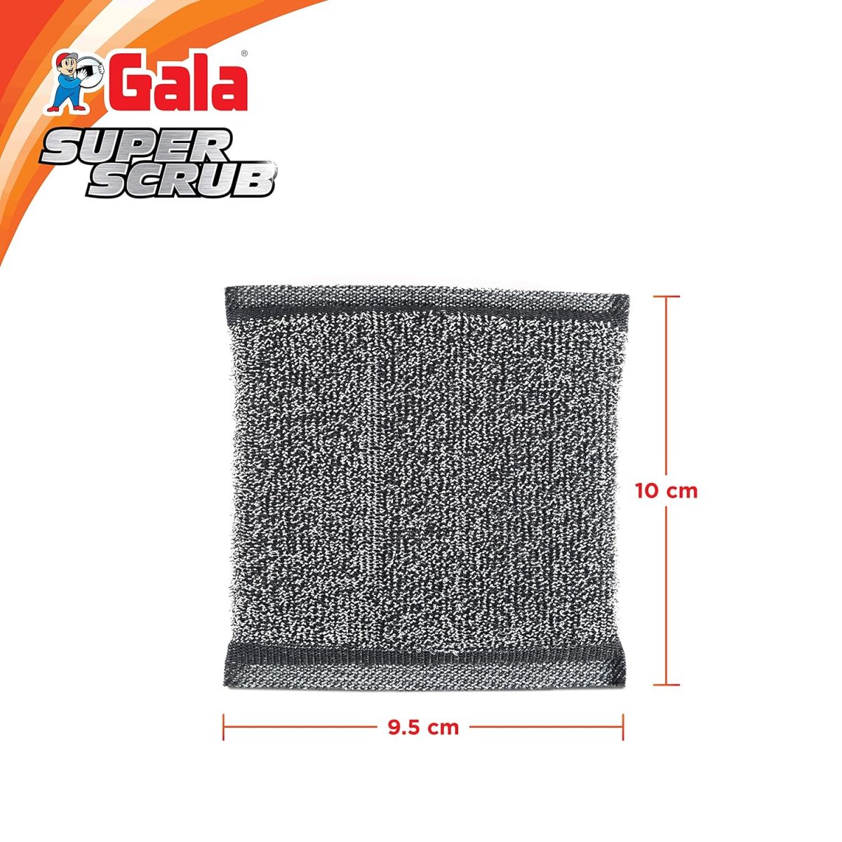 Gala Super Scrub Set – Made of Steel – Black – Pack of 6 - Image 7