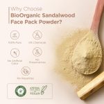 Indus Valley Bio Organic Sandalwood Face Pack Powder | Lightens Suntan, Dark Spots & Pigmentation | Prevents Acne Breakouts | Enriched with Chandan Powder for Glowing Skin & Tan Removal - 200g - Image 7