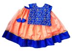 Stanwells Kids Girl's Net Readymade Lehenga Choli for Girls Set (AM016-16_Peach_1-1.5 years) - Image 2
