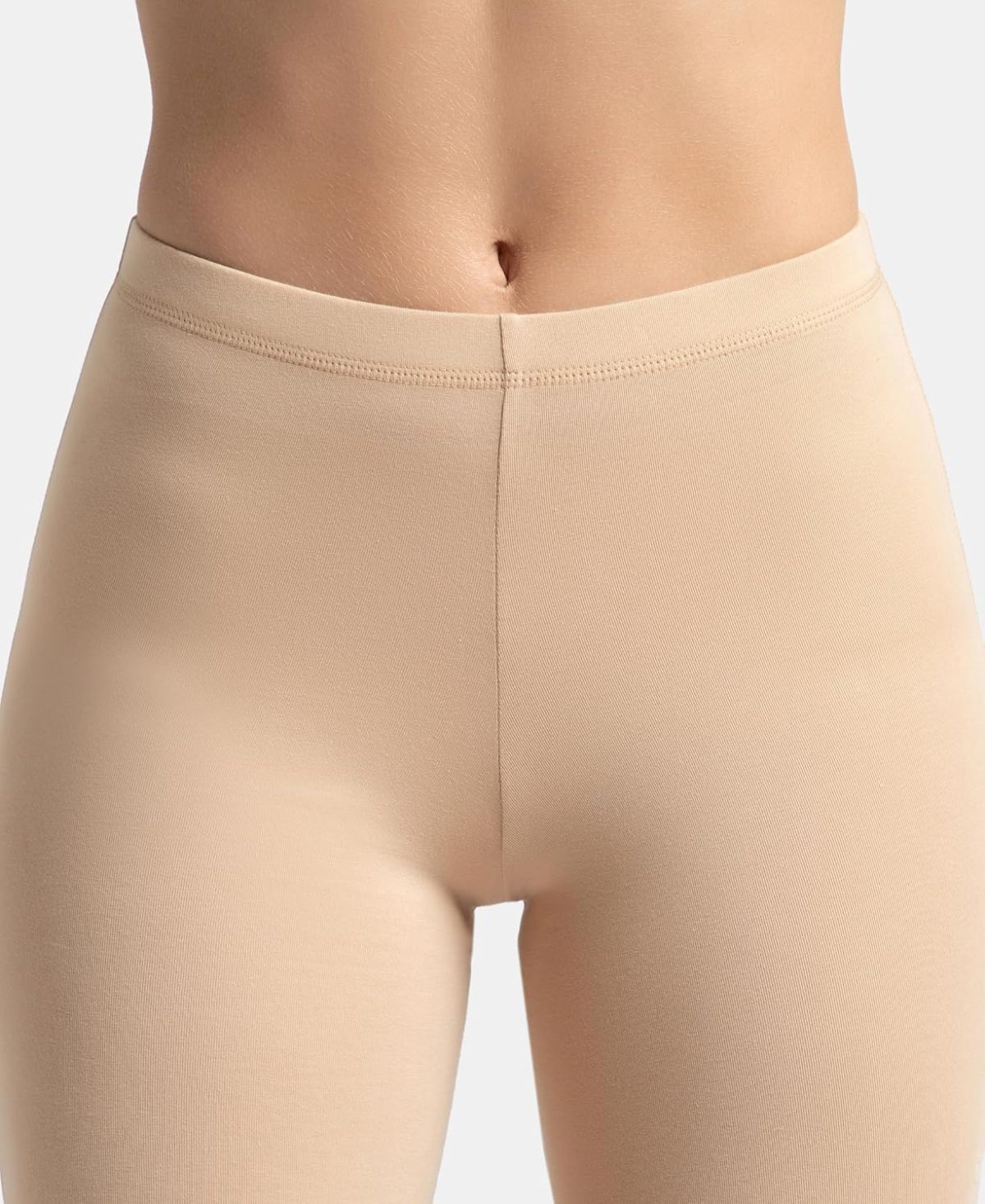 Jockey 1529 Women's High Coverage Super Combed Cotton Elastane Stretch Mid Waist Shorties with Concealed Waistband - Image 6