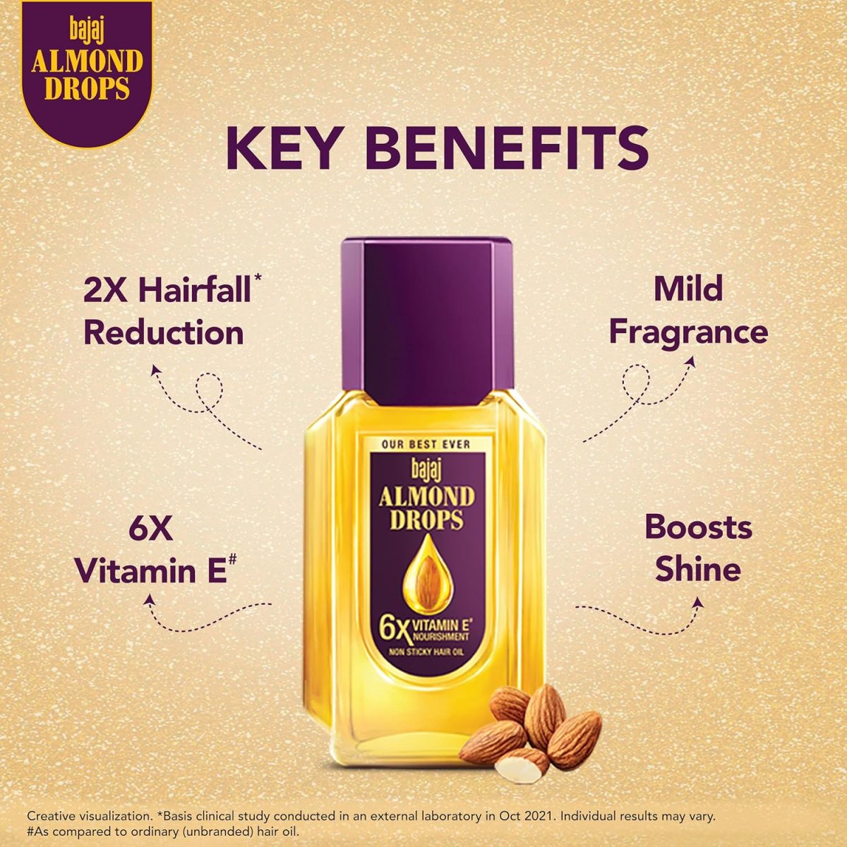 Bajaj Almonds Drops Hair Oil, Pack of 1, 625ml - Image 7