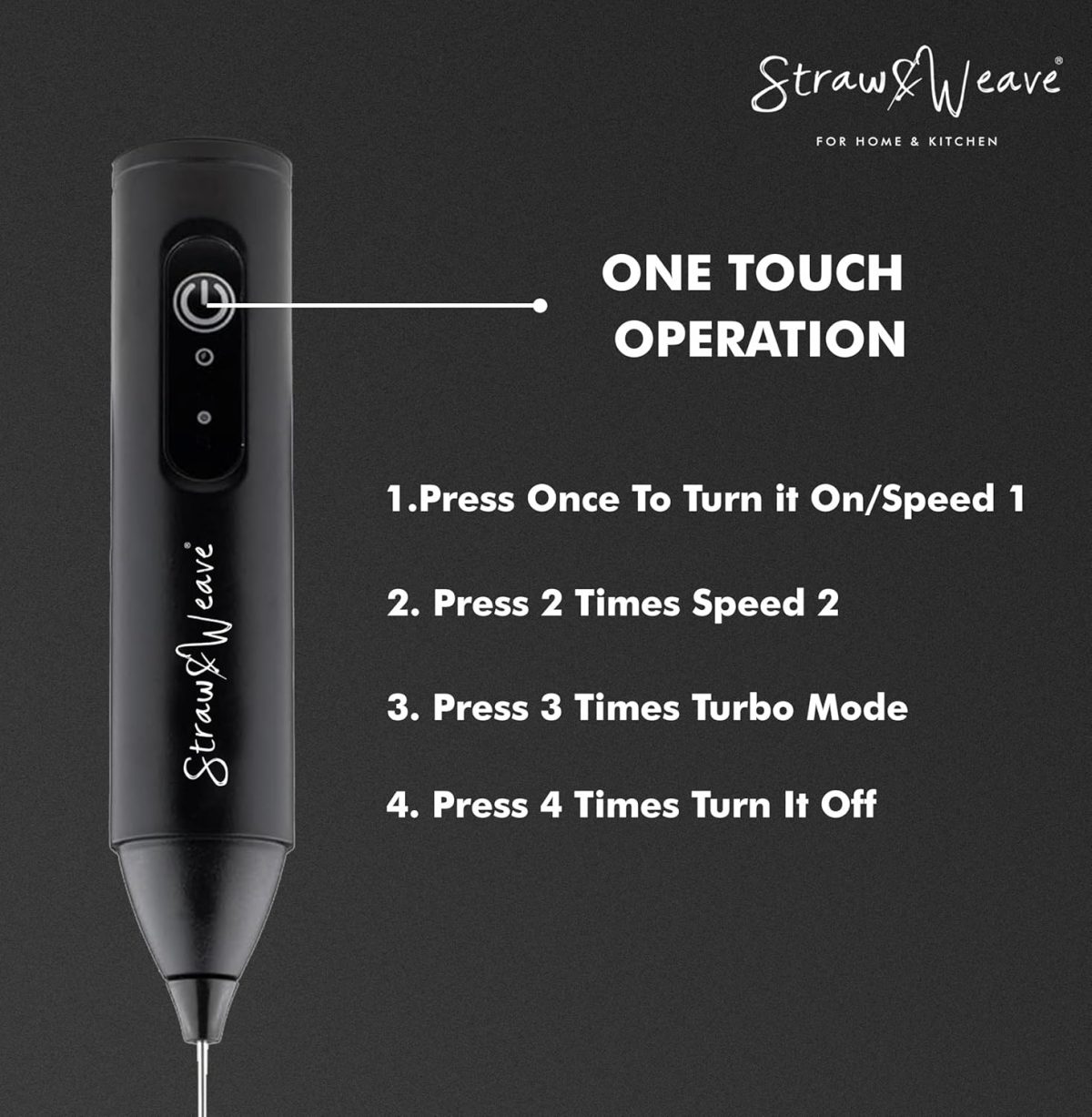 Coffee Frother Electric with Double Whisk | C Type Rechargeable Coffee Maker Machine for Home | 1 Year Warranty | Free Coffee Blender Recipe Book | Big Battery 1 Charge = 15 Days Use - Image 3