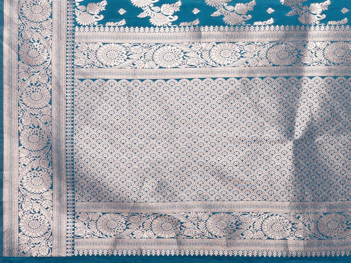 Yashika Women's Banarasi Kanjivaram Cotton Silk Saree With Unstitched Blouse Material - Image 8