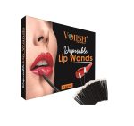 VOIISH Disposable Lip Brush Pack of 50 | Lipstick & Lip Gloss Wands | Eyeshadow Brushes | Travel-Friendly Makeup Applicator Tool Kit | Black - Image 2