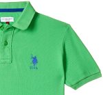 U.S. POLO ASSN. Boys HS Polo Neck T-Shirts (UKTS6912_Poison Green_36T) - Image 3