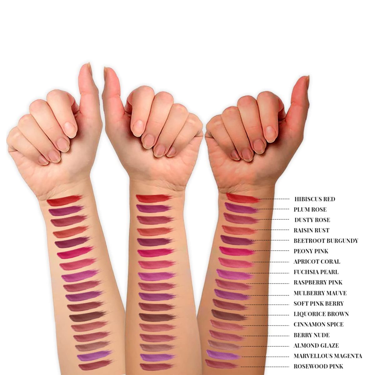 Just Herbs Ayurvedic Creamy Matte Long Lasting Liquid Lipstick, Lightweight & Hydrating Lip Colour with Liquorice & Sweet Almond Oil - Plum Rose - Image 4