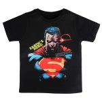 Superman by Wear Your Mind Boy's Plain Regular T-Shirt (WB.SM.BT009.2_Black 4-5Y)