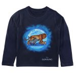 Lion King by Wear Your Mind Boy's Plain Regular fit Long Sleeve Top (DLKF0017.3_Navy Blue 5-6Y)
