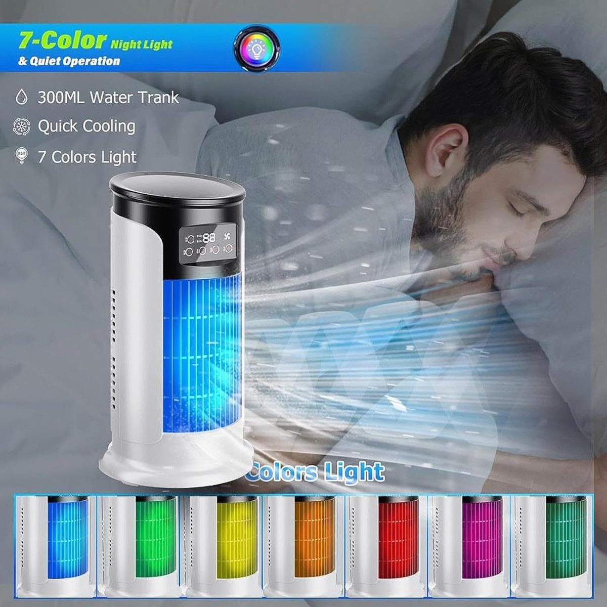 UJEAVETTE Portable Air Conditioners Fan Personal Air Conditioner for Bedroom Room Home - Image 2