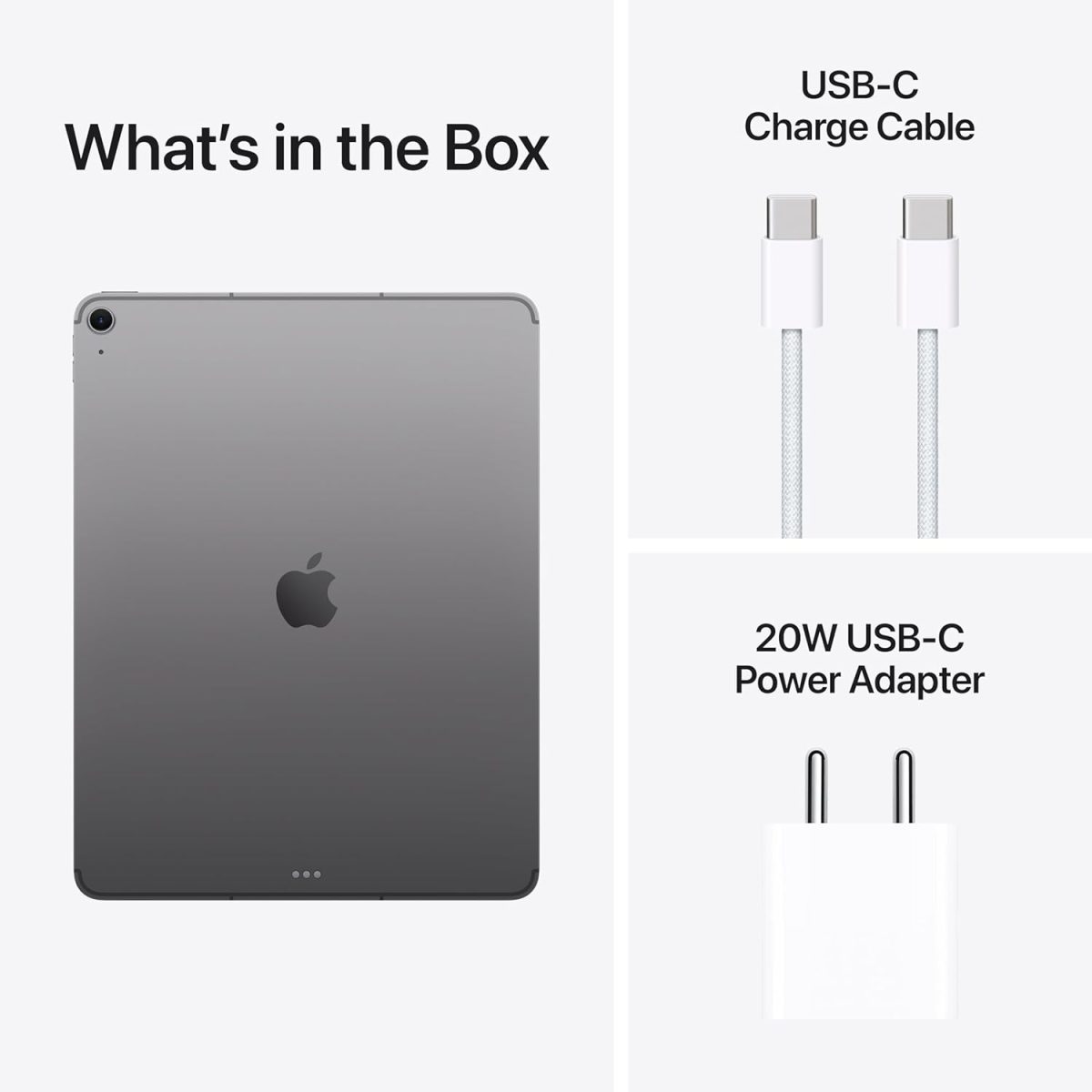 Apple iPad Air 13″ with M3 chip: Built for Apple Intelligence, Liquid Retina Display, 512GB, 12MP Front/Back Camera, Wi-Fi 6E + 5G Cellular, Touch ID, All-Day Battery Life — Space Gray - Image 6