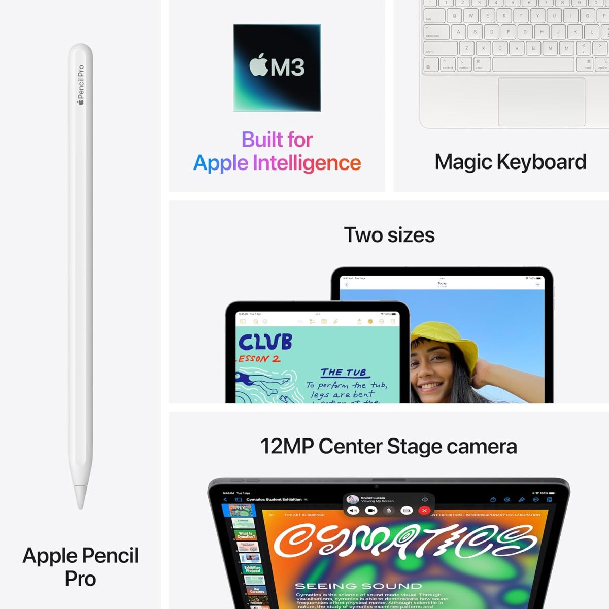 Apple iPad Air 13″ with M3 chip: Built for Apple Intelligence, Liquid Retina Display, 512GB, 12MP Front/Back Camera, Wi-Fi 6E + 5G Cellular, Touch ID, All-Day Battery Life — Space Gray - Image 5