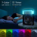 Drumstone [𝟏𝟓 𝐘𝐄𝐀𝐑𝐒 𝐖𝐀𝐑𝐑𝐀𝐍𝐓𝐘] Portable Air Conditioner Fan – Mini Evaporative Cooler with 1/2/3 H Timer, 3 Wind Speeds, and 3 Spray Modes for Office, Home, Dorm & Travel_Multicolor - Image 5