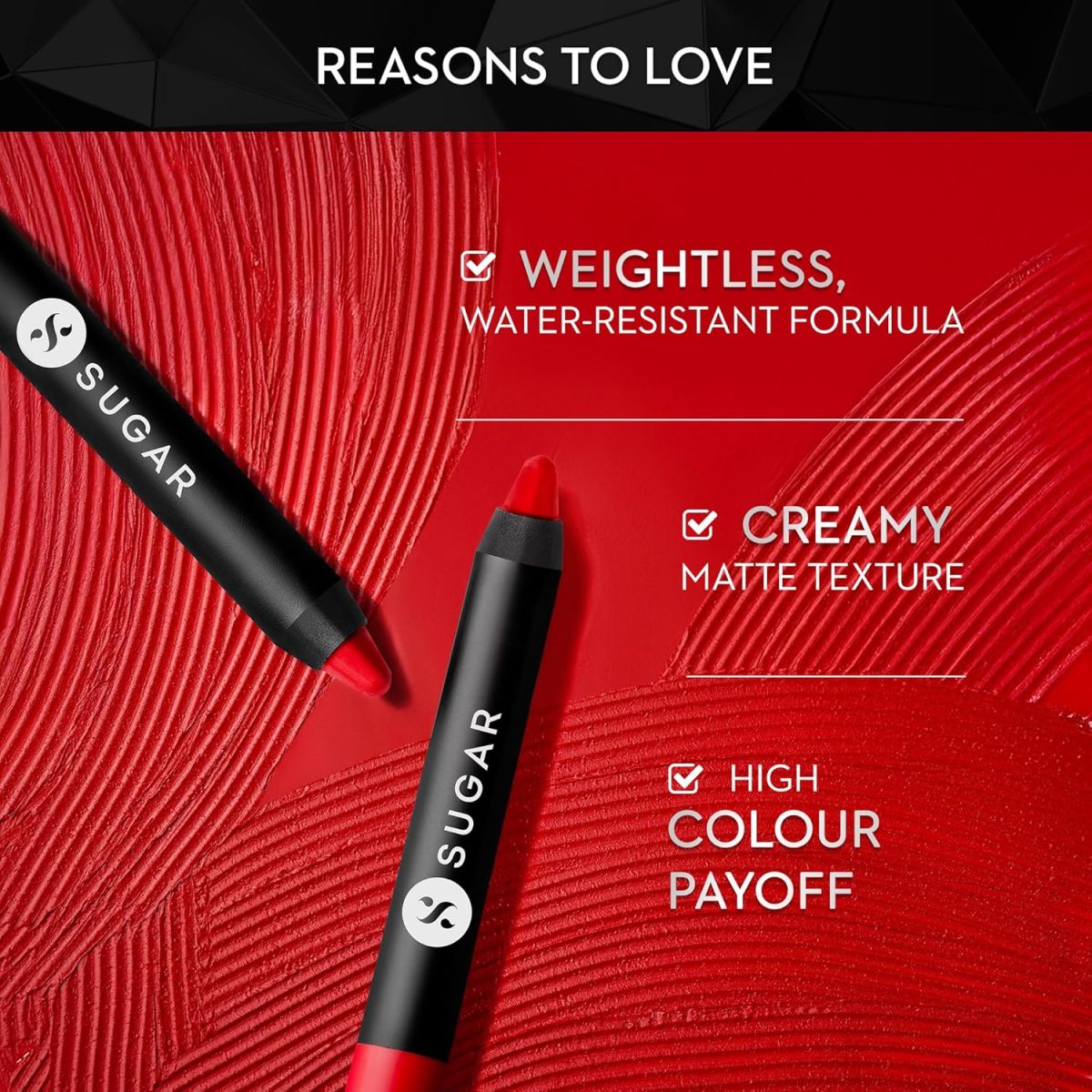 SUGAR Cosmetics Matte as Hell Crayon Lipsticks for Women | Lasts Up To 8+ Hours | Lip Crayon with Sharpener | 2.8gm - 25 Lily Aldrin - Image 2