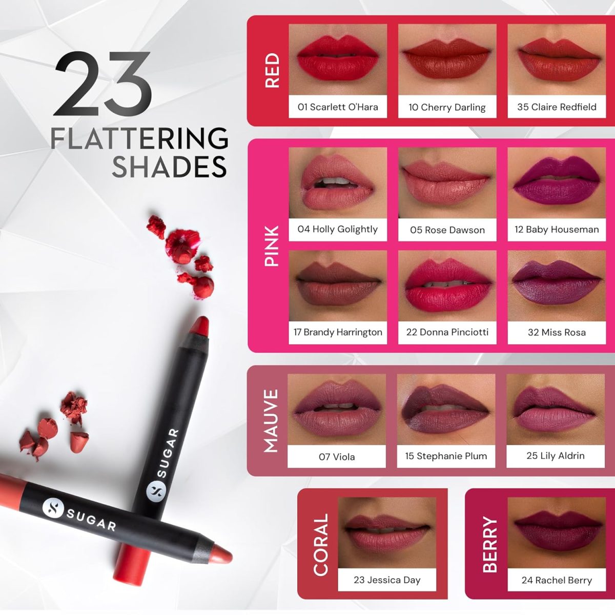 SUGAR Cosmetics Matte as Hell Crayon Lipsticks for Women | Lasts Up To 8+ Hours | Lip Crayon with Sharpener | 2.8gm - 25 Lily Aldrin - Image 4