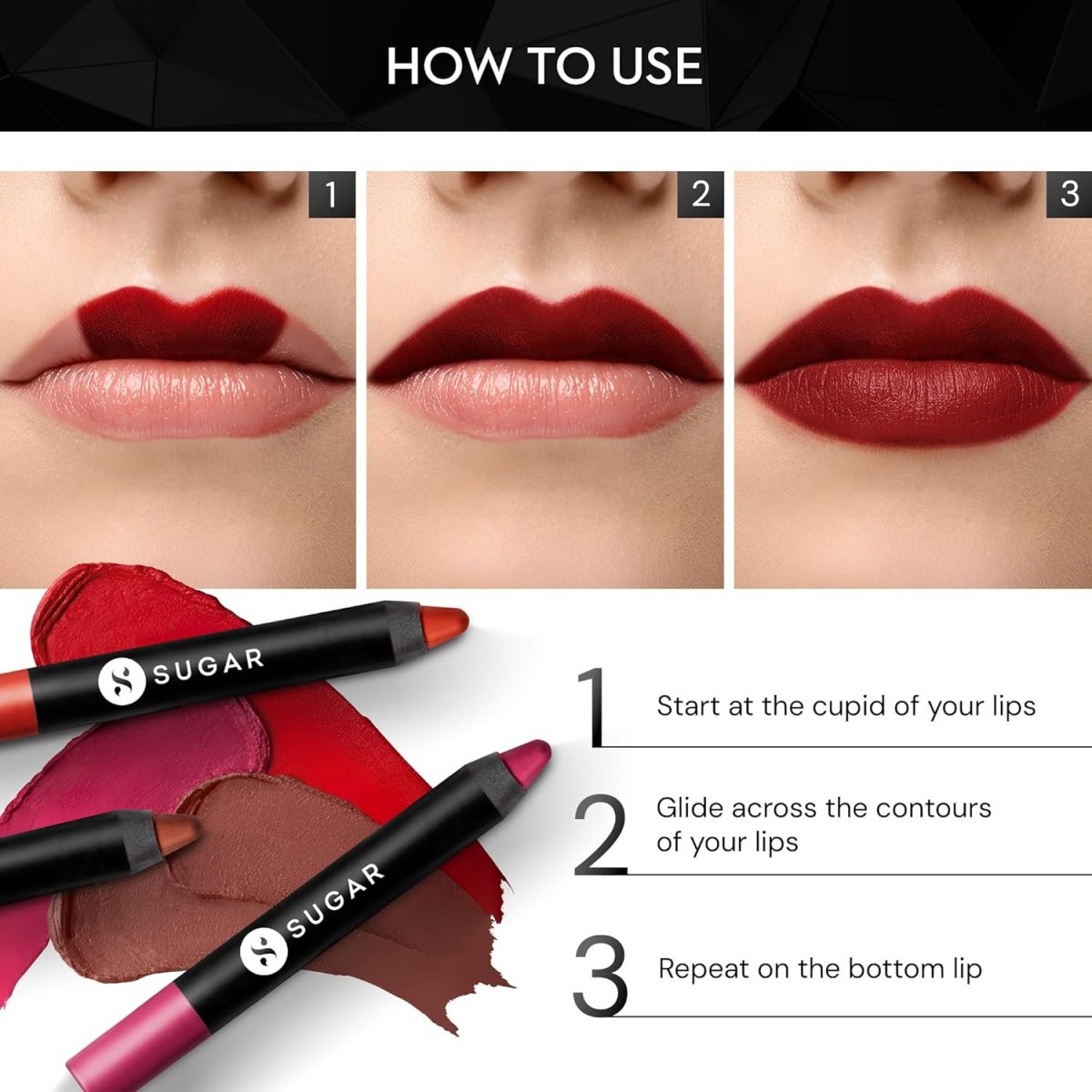 SUGAR Cosmetics Matte as Hell Crayon Lipsticks for Women | Lasts Up To 8+ Hours | Lip Crayon with Sharpener | 2.8gm - 25 Lily Aldrin - Image 3