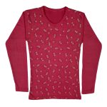 IndiWeaves Girls Cotton Full Sleeve Printed T-Shirts and Cotton Capri 3/4 Pants (Maroon,Dark Grey,Blue,Maroon,Grey,6-7 Years) Pack of 5 - Image 5