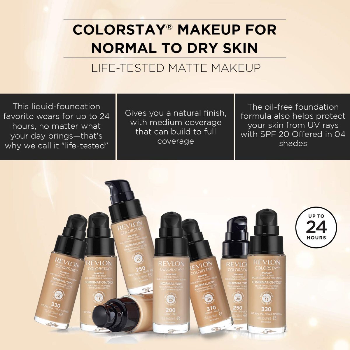 Revlon Colorstay Liquid Foundation Combination/Oily Skin, SPF 15, Toast, 30ml - Image 4