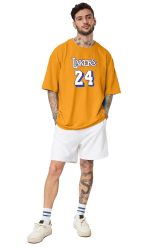 LEOTUDE Men's Cottonblend Half Sleeve Oversized T-Shirt for Man - Image 4