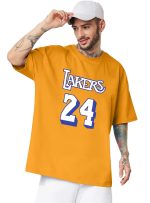 LEOTUDE Men's Cottonblend Half Sleeve Oversized T-Shirt for Man - Image 2