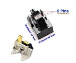 Refrigerator PTC Starter/Start Relay Replacement for Mini Fridges, Compact Refrigerators, Beverage & Wine/Beer Coolers, Deep Freezers, Beer/Wine Refrigerator Start Relay Overload 2 Pin (Set of 1) - Image 2