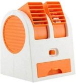 SAHAJ ENTERPRISES.Air Cooling Fan Blade USB Portable Mini AC Cooler Battery Operated Mini Water Less Duel Blower with Ice Tray Best for Home, Shop, Table, Kitchen & Outdoor (Pack of 1) - Image 3