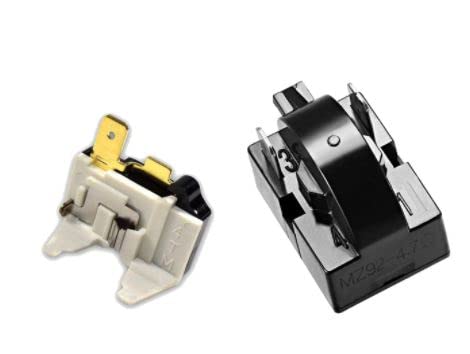 Refrigerator PTC Starter/Start Relay Replacement for Mini Fridges, Compact Refrigerators, Beverage & Wine/Beer Coolers, Deep Freezers, Beer/Wine Refrigerator Start Relay Overload 2 Pin (Set of 1)