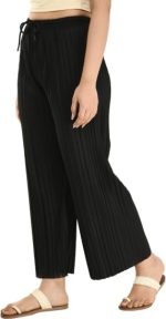 AALIT Women's Tailored Low Rise Palazzo Pants Combo (in, Alpha, XL, Black::Green) - Image 3