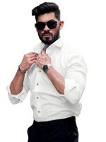 Men's Solid Linen Cotton Shirt_Casual_Plain_Full Sleeve_Summer-Regular Fit_Men Stylish Shirt_Old-Full-Linen - Image 3