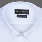 ACCOX Plain Solid Cotton Half Sleeves Regular Fit Formal Shirt for Men(GCR192) - Image 3