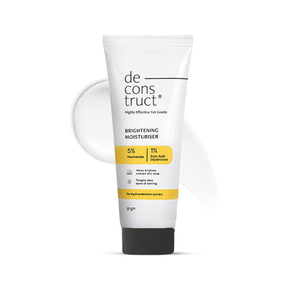 Deconstruct Niacinamide Brightening Face Moisturizer| 5% Niacinamide + 1% Kojic Acid + 5% Vitamin C | For Dark Spots And Uneven Skin Tone | Brightens & Hydrates | 50 Gm